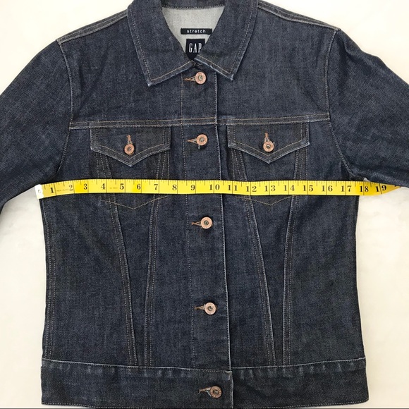 Gap Stretch Denim Trucker Jean Jacket Dark Wash - Picture 5 of 8
